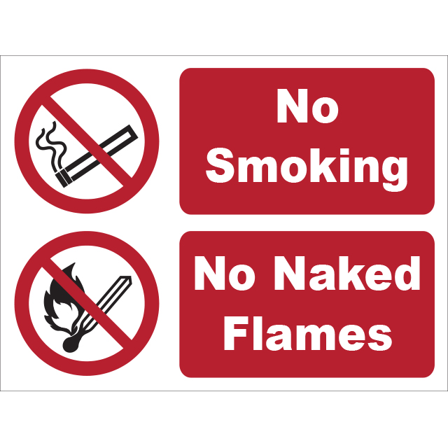 No Smoking No Naked Flames Signs